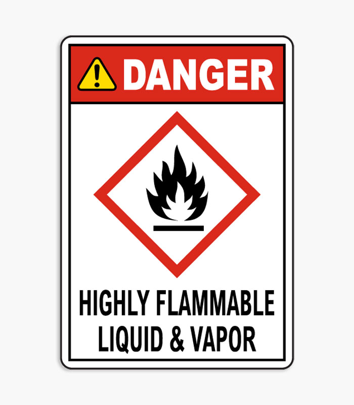 Flammable Warning Signs