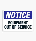 Equipment Operation Signs